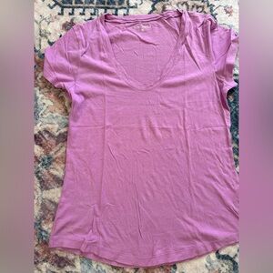 J Crew V Neck Tee Slub Cotton